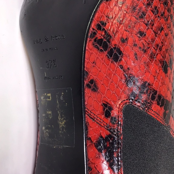 Rag & Bone Beha Snake Embossed Red - Picture 10 of 15